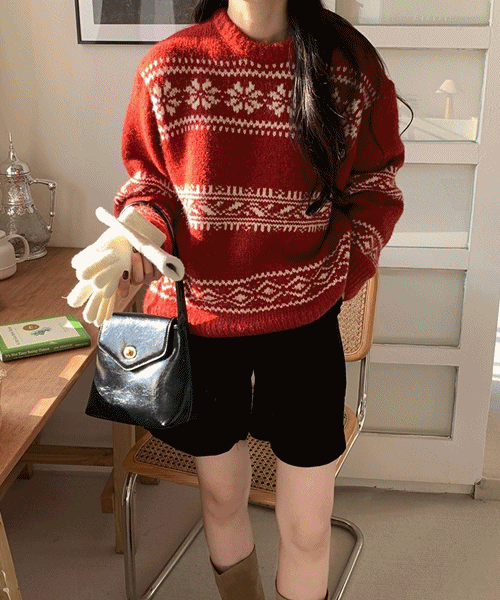 니트스웨터,눈꽃니트,크리스마스니트